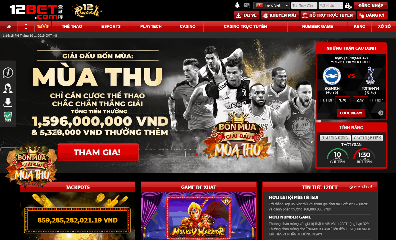 12BET – Đánh giá, Giới thiệu & Link vào 12bet mới nhất 2021