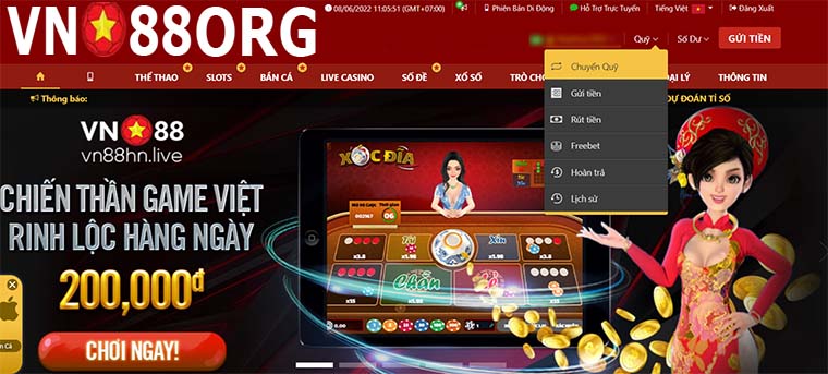 Hướng dẫn chuyển quỹ tại nhà cái VN88 Hướng dẫn chuyển quỹ tại nhà cái VN88