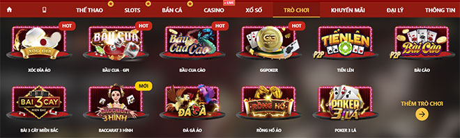 Trò chơi tại Vn88