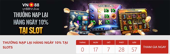Thưởng nạp lại tại Vn88 Thưởng nạp lại tại Vn88
